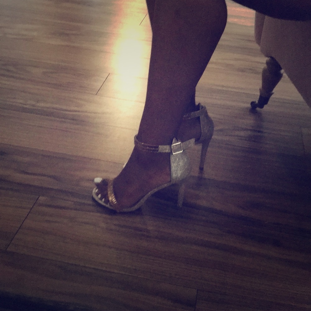 Rose gold/silver ish heels